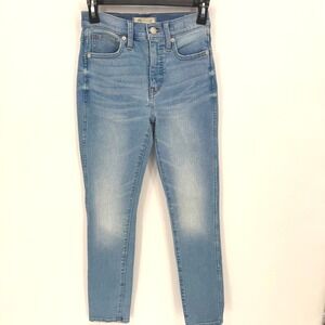 Madewell 10" High Rise Skinny Crop Jeans‎  Preppy Light Wash Denim Size 24